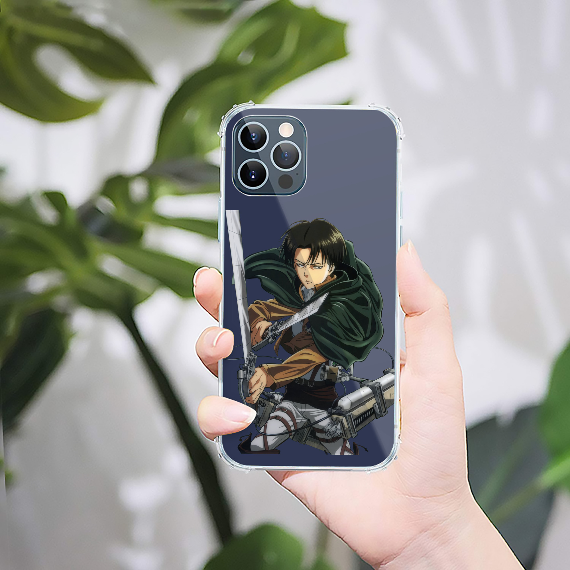 （画像用） 進撃の巨人 リヴァイ·アッカーマン Attack on Titan Levi Ackerman 【iPhone 12シリーズ対応】透明スマホケース（クリアソフトケース）